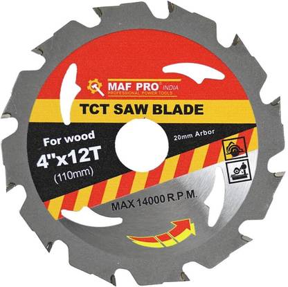 Maf Pro MTSB110412 TCT Circular Saw Blade for Wood | 4", 12 Teeth, Tungsten Carbide Tip MTSB110412 Wood Cutter