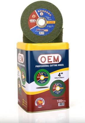 OEM Professional Cutting Wheel 4" /100mm Double Net ( Set of 100 pcs) Double Net Angle Grinder Blade | Pack of 100 Pieces | Red & Green Color Metal Cutter