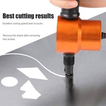 kts12 Double Head Sheet Metal Nibbler Cutter 360 Degree Power Drill Nibbler Metal Cutter