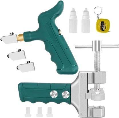 PKT Glass Cutter Tool - Ceramic Tile Opener, 2 in 1 Hand Grip T-Type Floor Tile Breaking Divider Knife Kit Glass Cutter