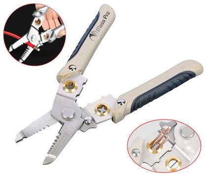 Mass Pro High Quality 1Pc Special Wire Stripper for Electrician SS Wire Stripper Multifunctional Tool Wire Cutter