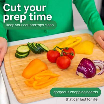 Greener Chef Greener Chef Sustainable Kitchen Cutting Board Bamboo Cutting Board