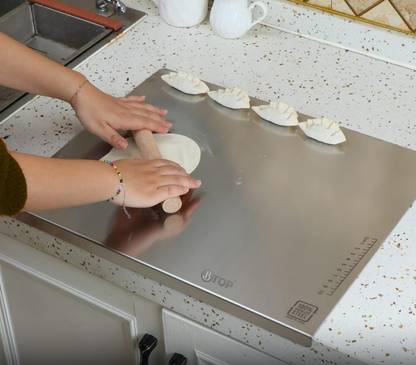 Btop Stainless Steel Chopping Board Cutting Board, Kitchen Counter Top Board Stainless Steel Cutting Board