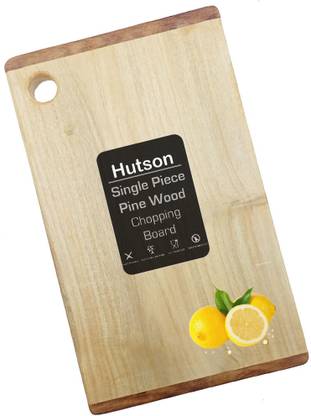 Hutson Anti-Bacterial Single Solid Pine Wood Chopping / Cutting Board (12 x 8 Inches) Wooden Cutting Board