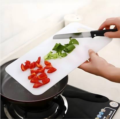 Meteor Heavy Quality Plastic Cutting Board with Handle for Vegetable, Fruits,Meat Plastic, Polypropylene Cutting Board