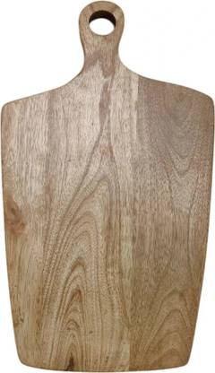 MZ Collections Wooden Chopping Board in Mango wood with natural finish for kitchen use. Wooden Cutting Board
