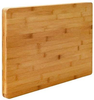 Indian Decor RW404 Real Wood Cutting Board Solid Wood Chopping Board Stainless Steel Cutting Board