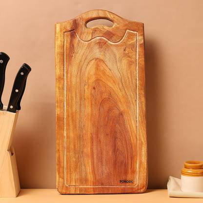BOROSIL Dice Pro Organic Neem Wood 17mm Chopping Board, Anti-Microbial, For Chopping Wooden Cutting Board