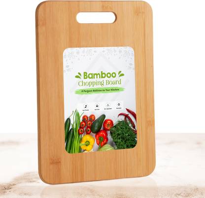 Zonic Large Natural Bamboo Wood Chopping Bamboo Cutting Board