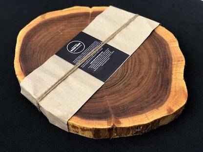 Wood Chop Single Piece Solid Acacia Tree Log Wood Chopping Board (43 x 35 x 3 cm) Wooden Cutting Board