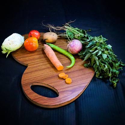kirfiz Chopping Board with Hole | BPA Free, Eco-Friendly Heart Shape Chopping Trays Wooden Cutting Board