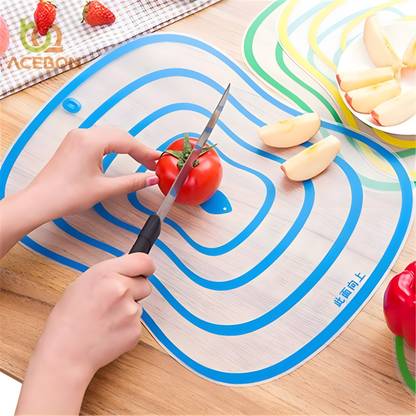 Baboies Chopping Mat Non-Slip Thin Clear Flexible Plastic Cutting Board Plastic Cutting Mat