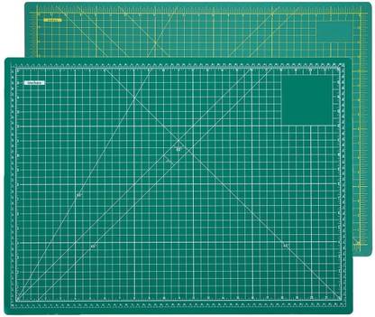 KRAFTMASTERS A2 Self PVC Cutting Mat, Double Sided, Gridded Rotary for Craft, Fabric Cutting Mat