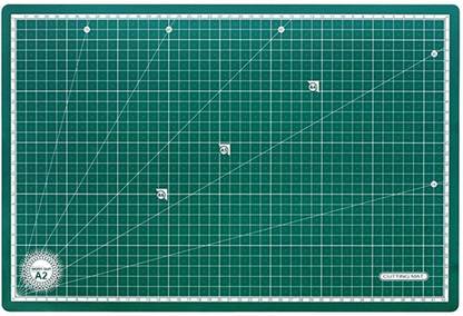 Vintager Flexible Cutting Mat, A2 Size Self-Healing, Double Sided Marked Pattern (Green) Cutting Mat