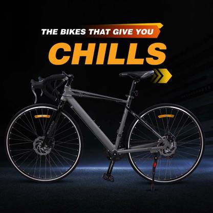 PLUTUS Colatino Alloy Hybrid Cycle with Dual Disc Brake, Multi Speed (Silver-Black) 700C T (inch) Hybrid Cycle/City Bike
