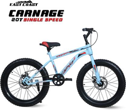 EAST COAST Carnage 20T cycle/Fat bike for 5 to 9 year kids SKY BLUE 20 T (inch) Mountain Cycle