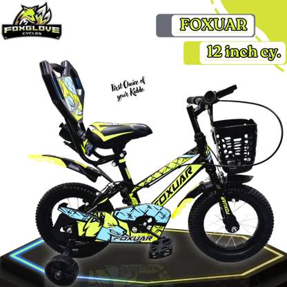 FOXGLOVE FOXUAR 12.235 SPORTY FLOURESCENT GREEN EVA TYRE FOR AGE 2 TO 4 YRS 90 % FITTED 12 T (inch) Road Cycle