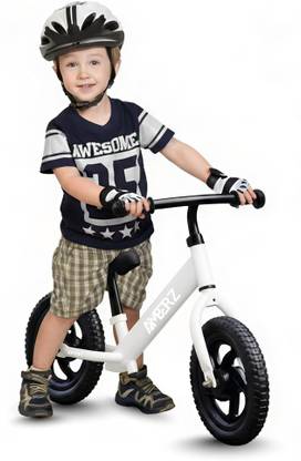 AMBERZ Balance Bike For 2-5 Years Old Kids No Pedal With Adjustable Seat Height 12 T (inch) Recreation Cycle
