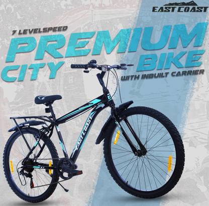 EAST COAST Premium City Bike/cycle 26t with Inbuilt Carrier ( 7 SPEED ) 26 T (inch) Road Cycle