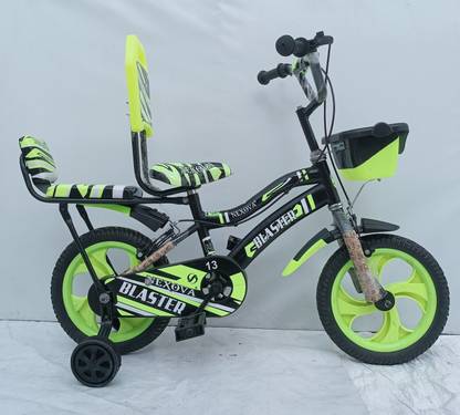 highfoxx BLASTER D/GUDDI CYCLE PVC RIM ( GREEN ) FOR 2 TO 5 YEARS KIDS 95% ASSEMBLE 14 T (inch) Road Cycle