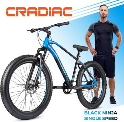 CRADIAC BLACK NINJA SINGLE | FAT BIKE | DUAL DISC 26 T (inch) Mountain Cycle