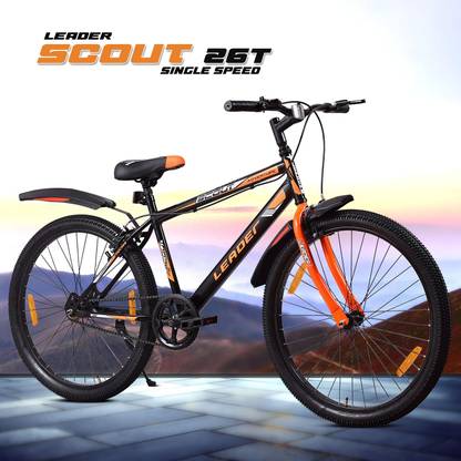 LEADER Scout MTB Mountain Bicycle without Gear for Men 26 T (inch) Mountain Cycle