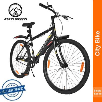 Urban Terrain Bigshot26″YellowMountain Bike with Cycling Event & Ride Tracking App bycultsport 26 T Road Cycle  (Single Speed, Yellow)