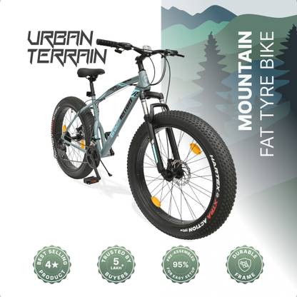 Urban Terrain Rogue MTB Fat Tyre Cycles Shimano Geared for Men with Dual Disc Brake 26 T (inch) Road Cycle