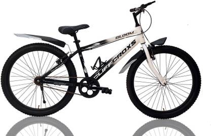 CLIFF CROXS BLOOM 24 Inch Bicycle Steel Rim, Power Brake, Heavy Frame -Black & White 24 T (inch) Mountain Cycle