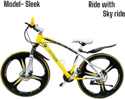 SKYRIDE MultiSpeed (21- Speed Shimano Gear) with Front Suspension & Dual Disk Brake 27.5 T (inch) Hybrid Cycle/City Bike