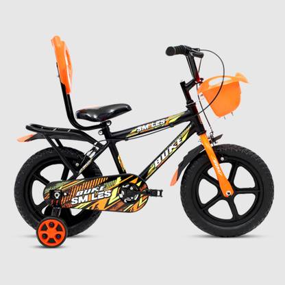 Buke SMILES 14T Kids Cycle with Tranining Wheels for Boys & Girls for 2-5 Years age 14 T (inch) Road Cycle