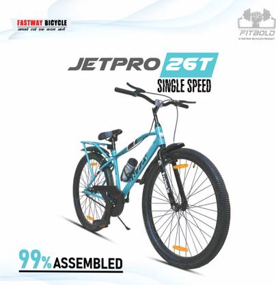 FITBOLD JetPro IBC |Wheel-26X2.40 | CYN | Age 12+ Years | 99% Assembled | Ready to Ride 26 T (inch) Road Cycle
