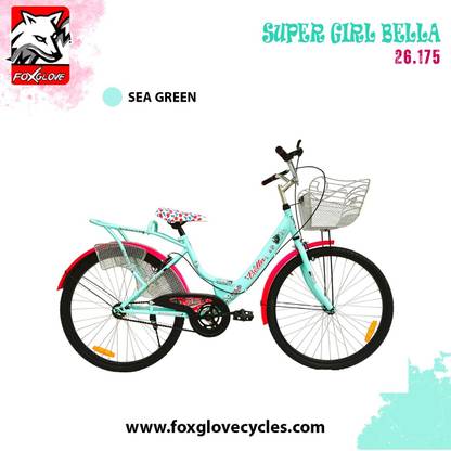 FOXGLOVE BELLA 26T IBC AQUA GREEN WITH BASKET FOR HEIGHT FROM 4 FT AND ABOVE 85% Fitted 26 T (inch) Road Cycle