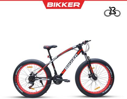 BIKKER for Men with Dual Disc Brake, Front Suspension (-) 26 T (inch) Fat Tyre Cycle