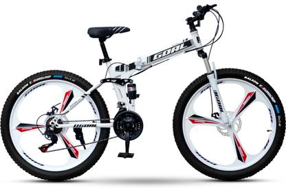Goal FOLDING BICYCLE WITH GEAR | 21 SPEED |26X2.40 BRANDED TYRES 26 T (inch) Folding Bikes/Folding Cycle