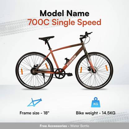 RYDEWIN 700C SS - Single Speed Bicycle Tig Welding Frame Alloy Rim 29" Chainwheel 44T 700C T (inch) Hybrid Cycle/City Bike