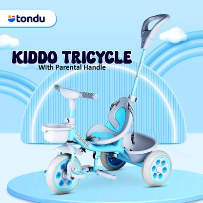 TONDU Plug N Play Kids/Baby Tricycle with Seat Belt and Parental Control 12 T (inch) Road Cycle