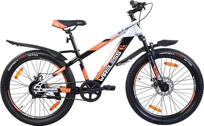 Wifi WireleSingle Speed 24-13.5Inch Single Speed 2.40 Tyre (Blk/Silver) 24 T (inch) Mountain Cycle