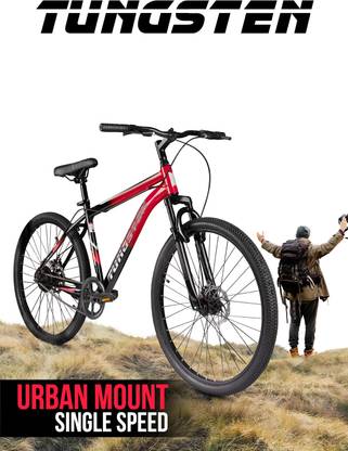 TUNGSTEN URBAN MOUNT SINGLE SPEED | DUAL DISC | FRONT SUSPENSION | FULLY FITTED 27.5 T (inch) Mountain Cycle