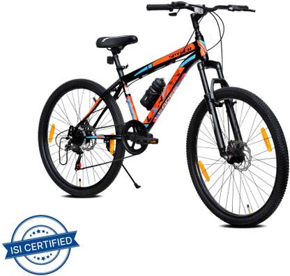 LEADER Spyder MultiSpeed (7 Speed) Mountain Bike with FS & DD Brake 27.5 T Hybrid Cycle/City Bike  (7 Gear, Black) at Rs. 8050