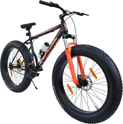 PLUTUS Bosco MTB Cycle Age-12+ with Dual Disc Brake, Single Speed (Orange) 26 T (inch) Mountain Cycle