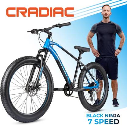 CRADIAC BLACK NINJA 7 | FAT BIKE | DUAL DISC 26 T (inch) Mountain Cycle