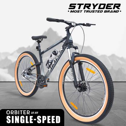 STRYDER Orbiter 27.5" Single Speed Bicycle with Front Suspension - 27.5 T (inch) Mountain Cycle