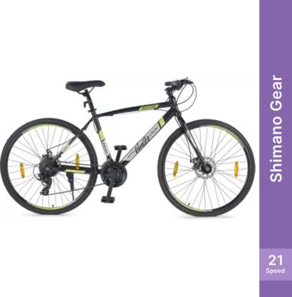 Lifelong Chaze by Milind Soman BGX 20 700C with Dual Disc 21 Speed 700C T Hybrid Cycle/City Bike  (21 Gear, Black)