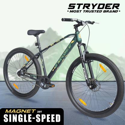 STRYDER 29" Magnet Single Speed Bicycle with Front Suspension & Disc Brake | 29 T (inch) Mountain Cycle