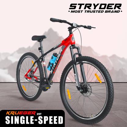STRYDER Krueger 29" Single Speed Bicycle with Front Suspension | 29 T (inch) Mountain Cycle