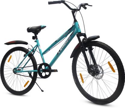 LEADER URBAN GIRL 26T CITY BIKE WITH FRONT SUSPENSION AND DISC BRAKE| Ideal for Girls 26 T (inch) Girls Cycle/Womens Cycle