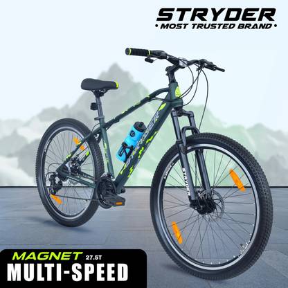 STRYDER 27.5" Magnet 21 Speed Bicycle With Disc Brake & Front Suspension | 27.5 T (inch) Mountain Cycle