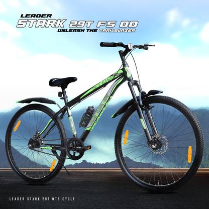 LEADER Stark MTB /Bike with Dual Disc Brake and Complete Accessories 29 T (inch) Mountain Cycle