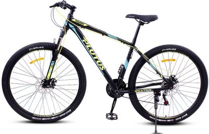PLUTUS Radon Alloy MTB Cycle Age-12+ with Dual Disc Brake, Multi Speed (Yellow) 29 T (inch) Mountain Cycle